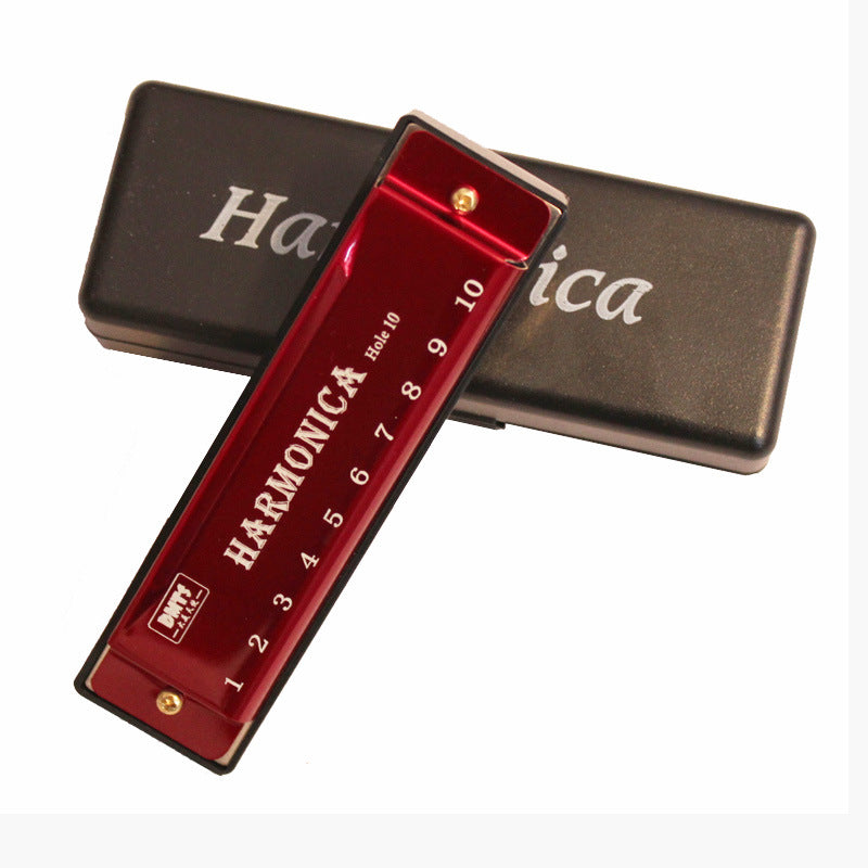 10-Hole Titanium Blues Harmonica for Kids Educational Music Toy