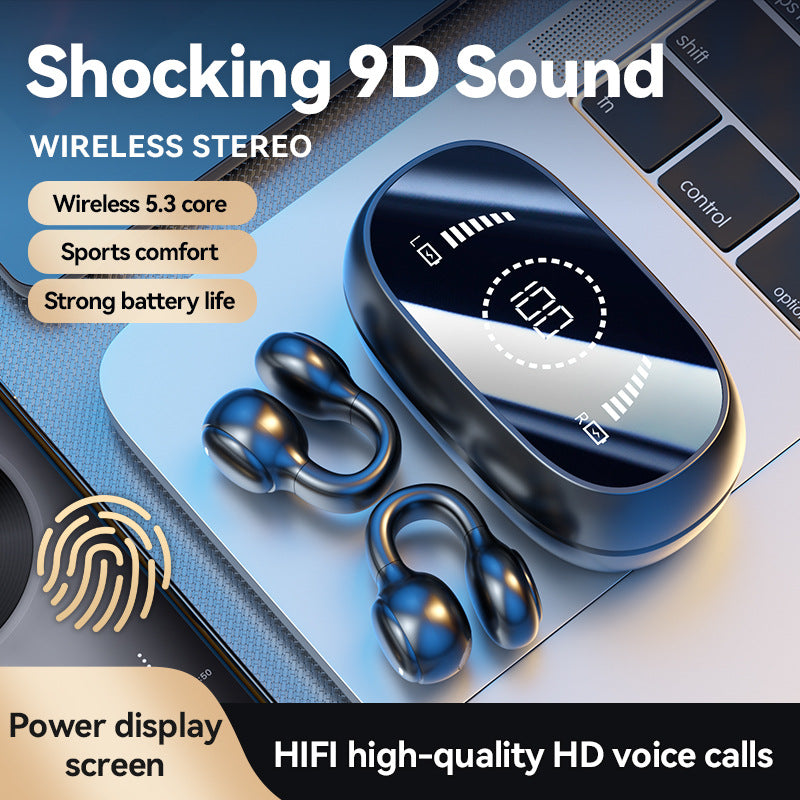 Ear clip type bone conduction Bluetooth headphones