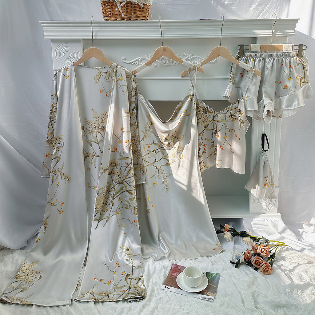 Women's Four Seasons Camisole Lace-Up Nightgown Nightdress