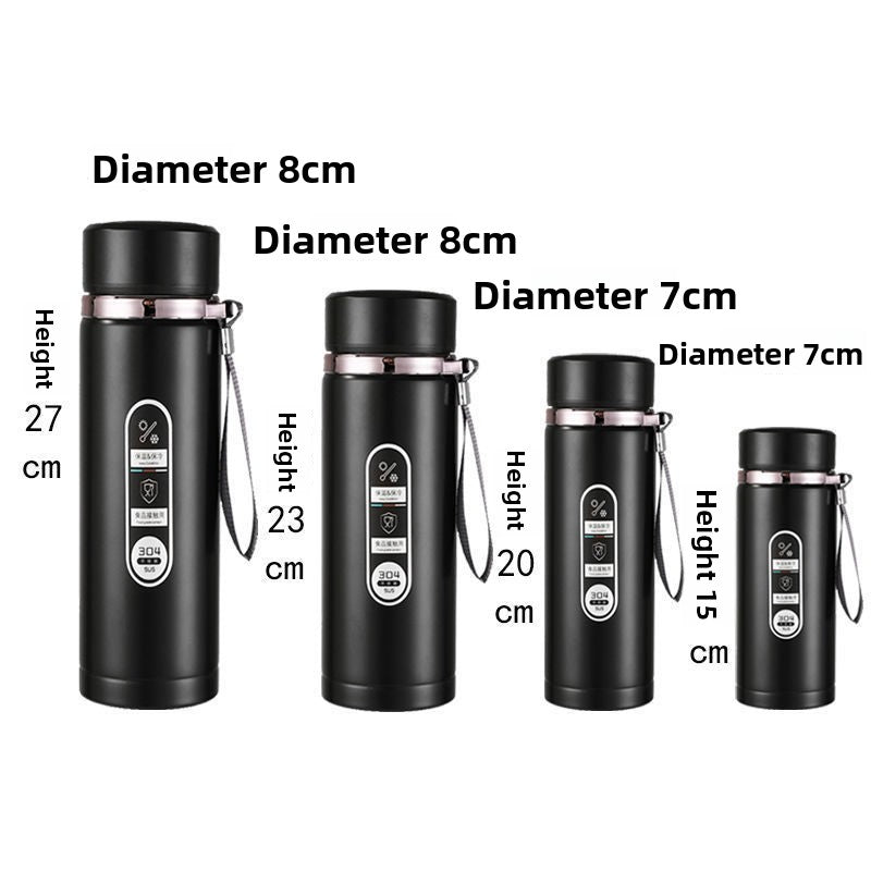 Car-mounted stainless steel insulated cup with large capacity
