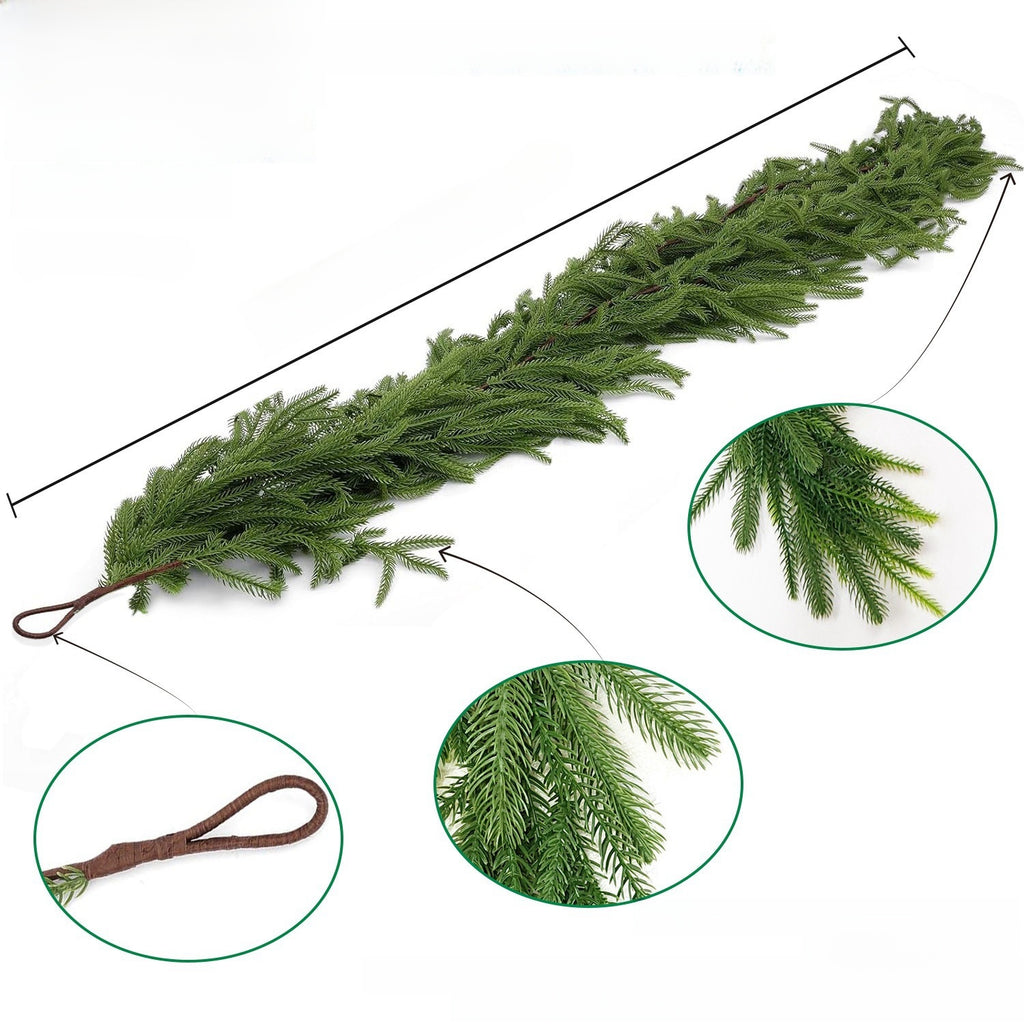 Simulated Pine Needle Rattan Christmas Wreath