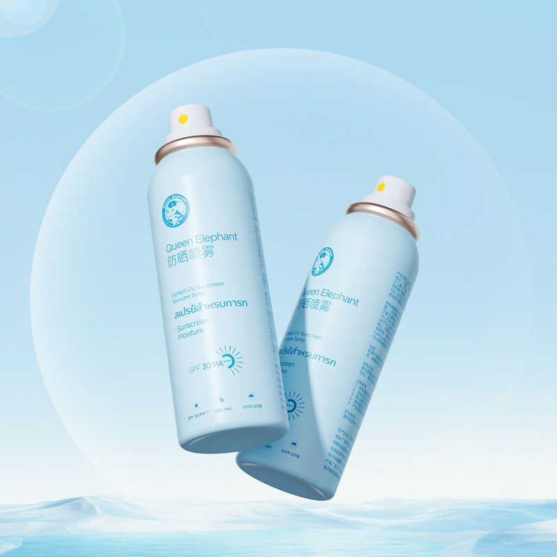 Outdoor sun protection spray