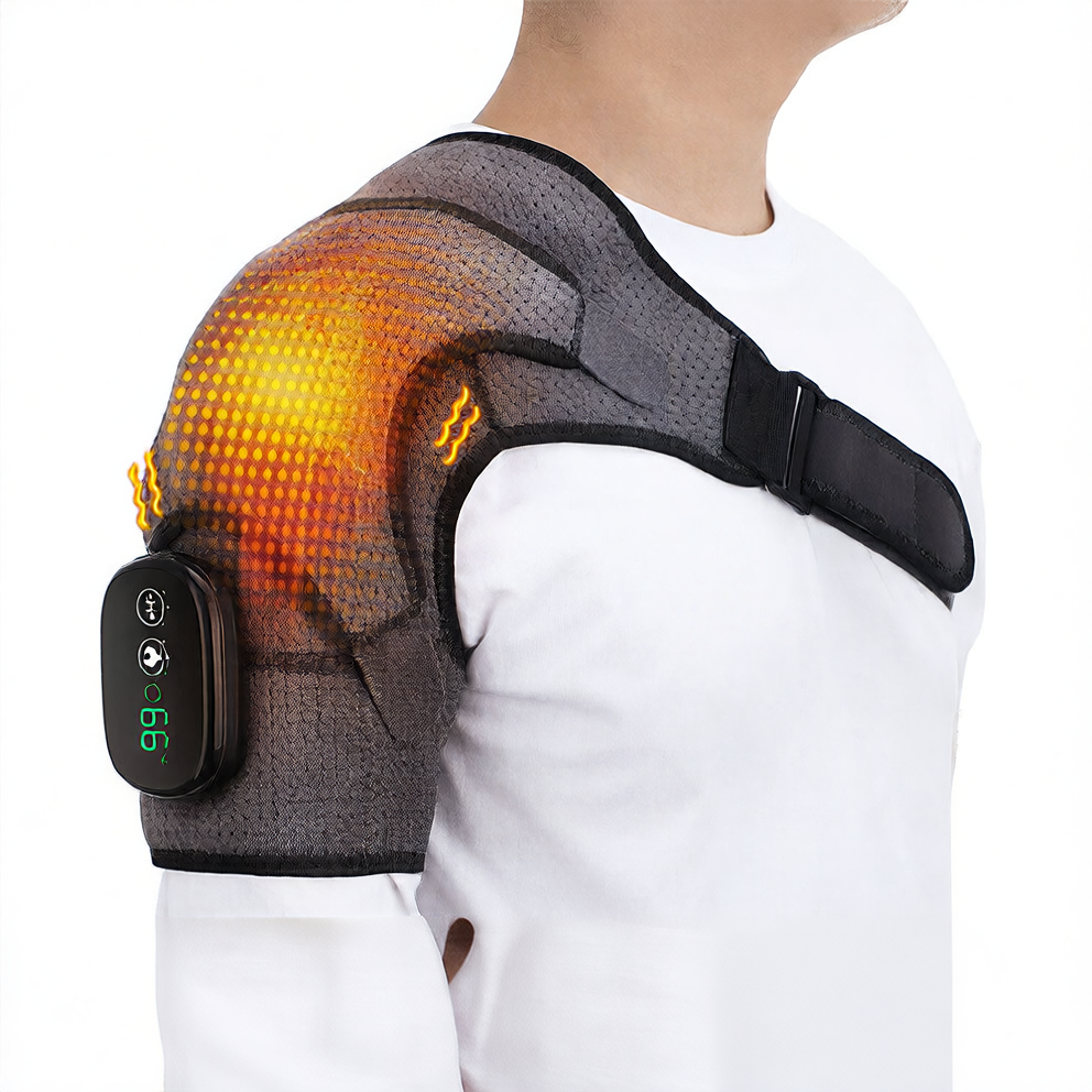 Electric heating massage shoulder support