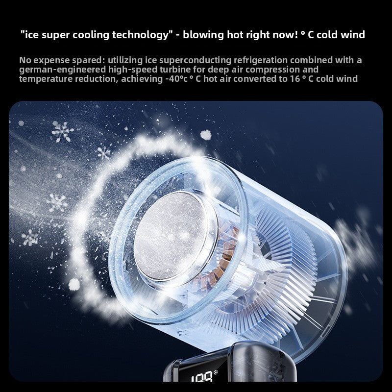 Foldable Portable USB Rechargeable Mini Cooling Fan with Digital Display