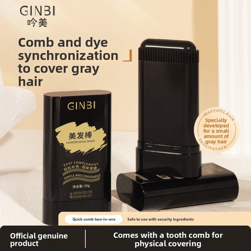 The hair styling stick comes with a toothed comb for complementary color dyein