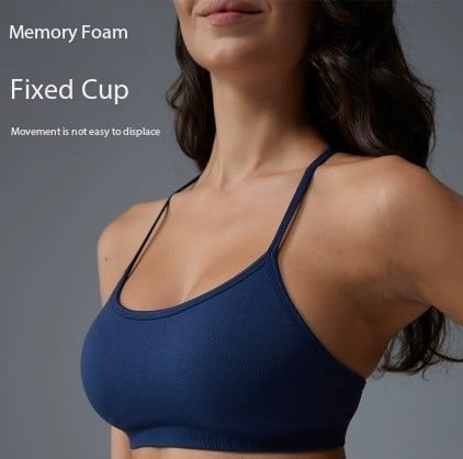 Women's Seamless Quick-Dry Yoga Sports Bra with Y-Back Straps
