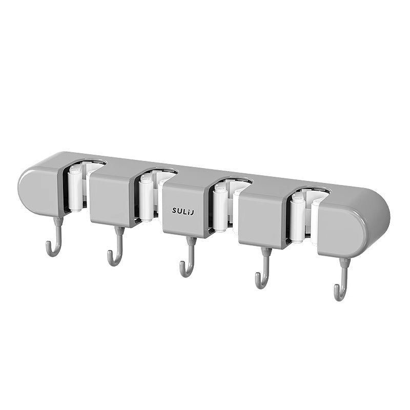 Mop rack, non-perforated hook, storage and hanging rack