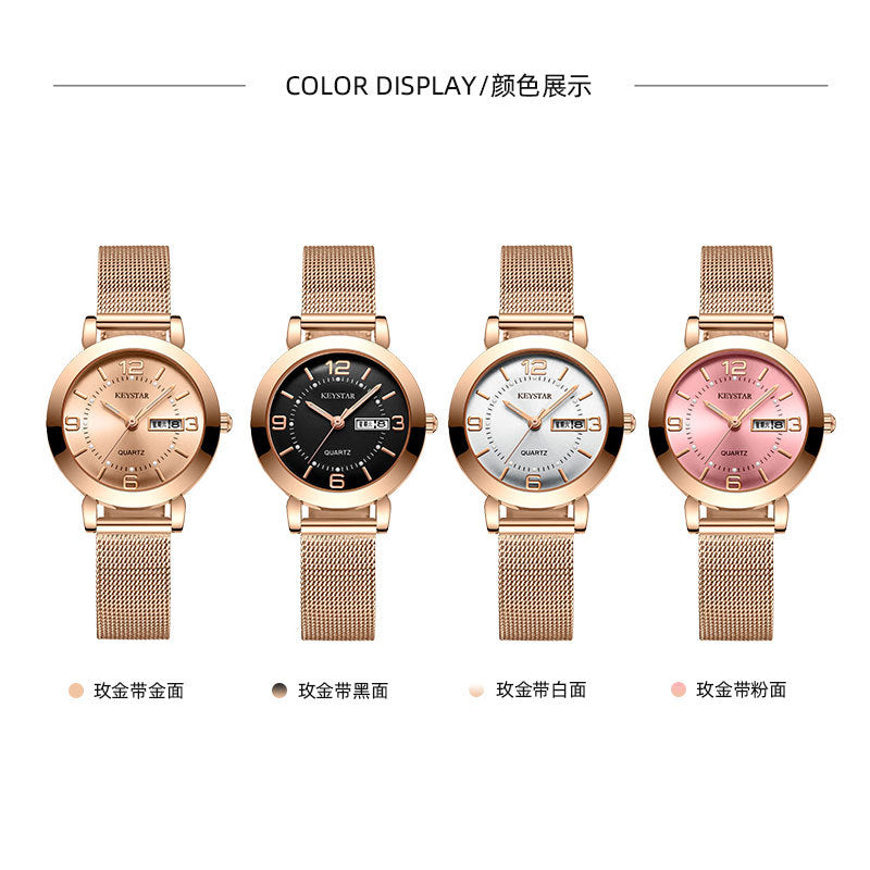 A simple waterproof luminous watch for ladies