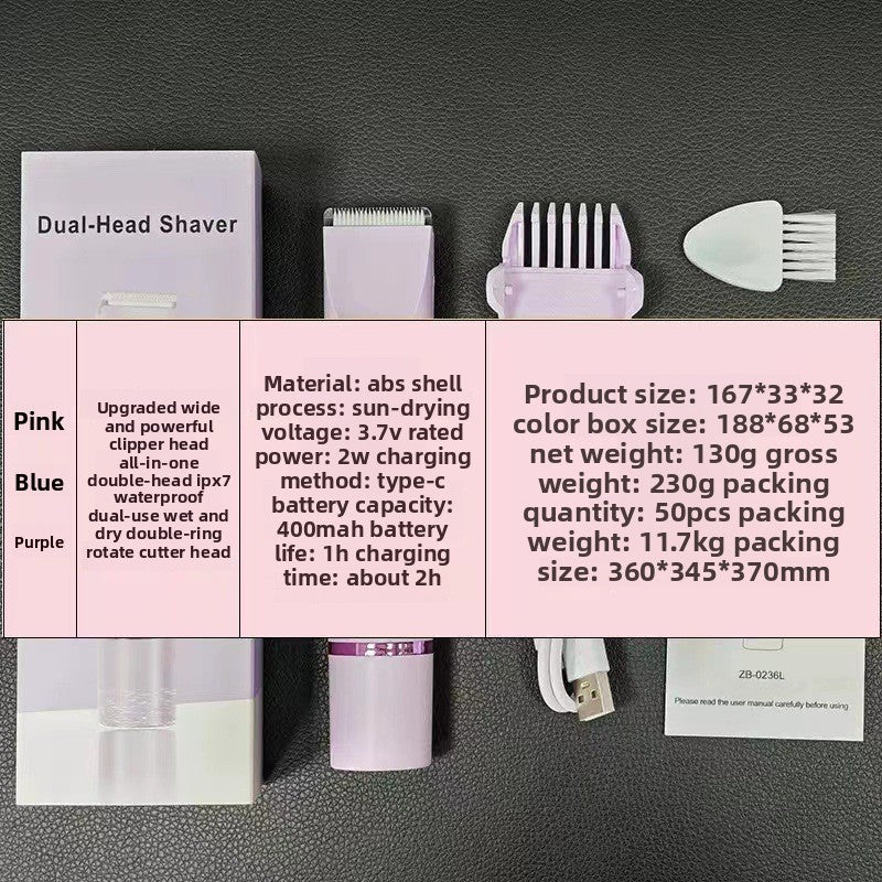 Ladies' full-body electric hair shaver