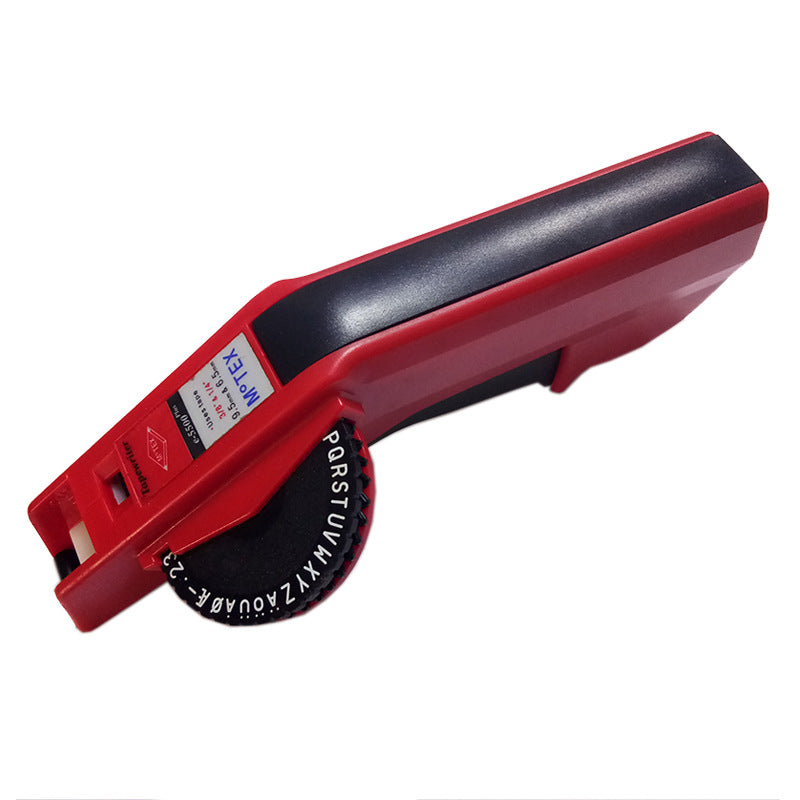 Manual printer raised and recessed labels