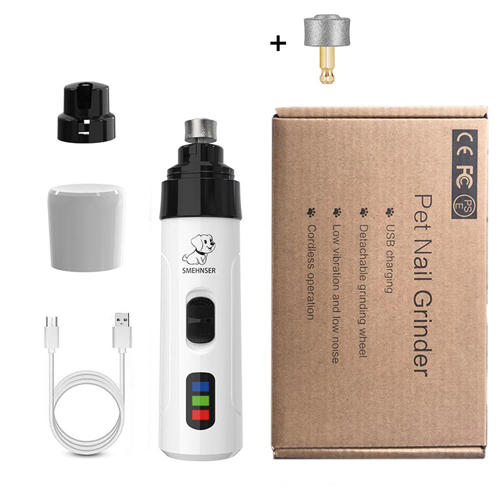 2-Speed USB Rechargeable Pet Nail Grinder with 3 Ports