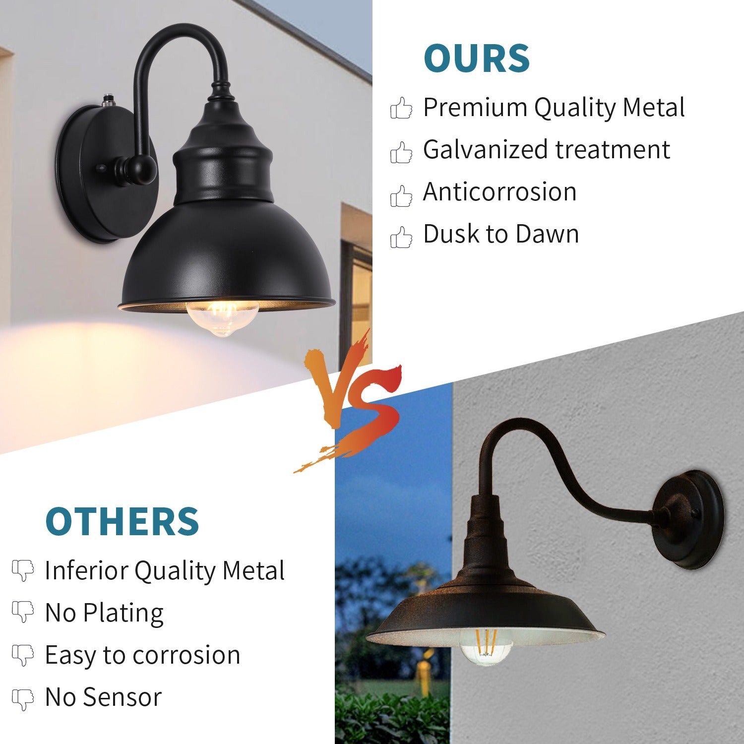 Outdoor courtyard wall lamps