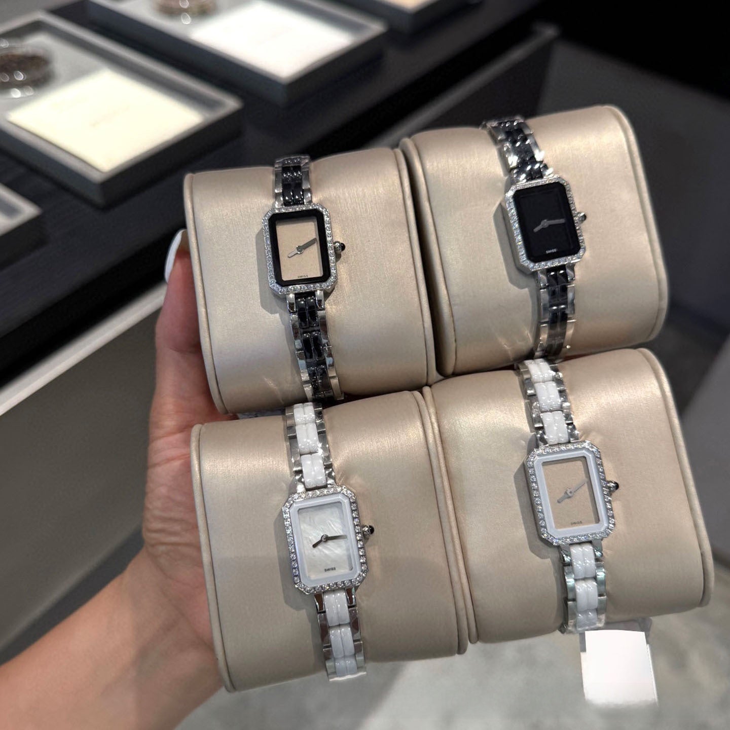 Elegant Ceramic Square Women's Watch