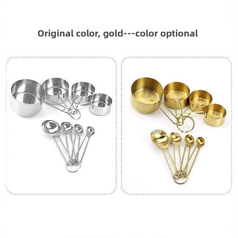 Stainless Steel Measuring Cup and Spoon Set