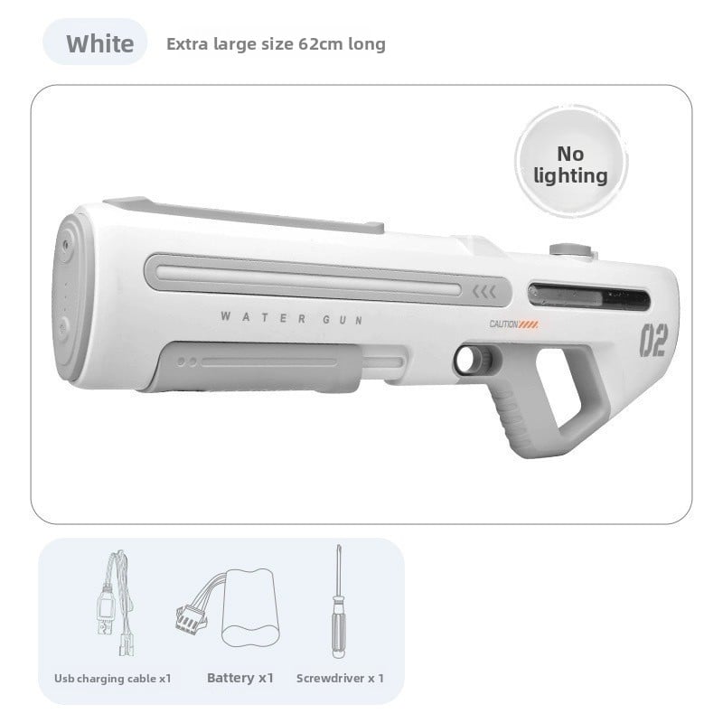 Continuous electric water gun with manual and automatic pulse to