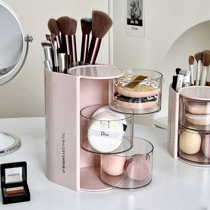 Powder puff storage box