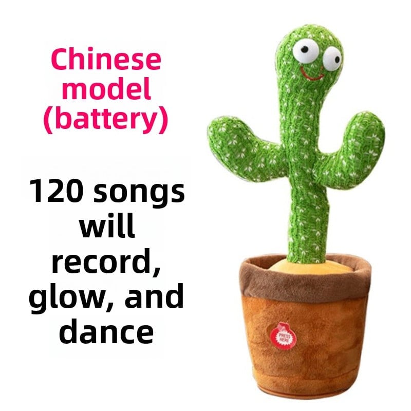 Dancing cactus sand sculpture, twisting electric plush toy, learning to speak, sing and glow