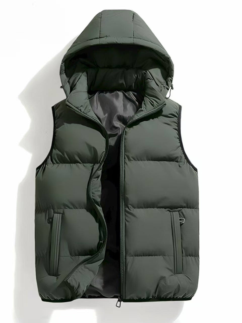 Men's Down Cotton Vest with Hood
