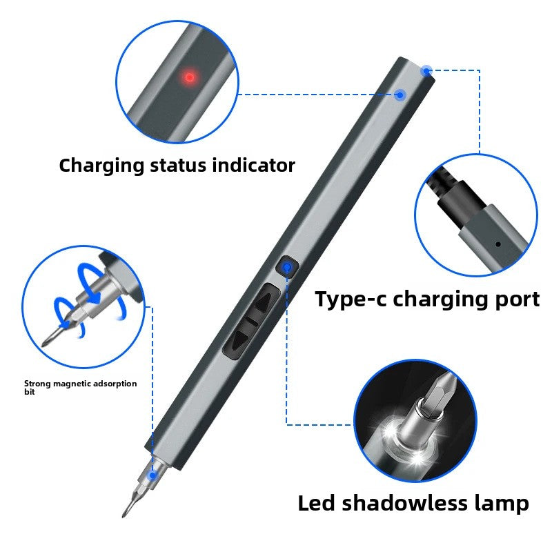62-in-1 Precision Electric Screwdriver Set with Adjustable Torque and LED Light