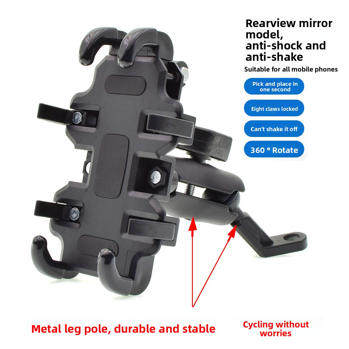 Electric vehicle shock-proof mobile phone holder