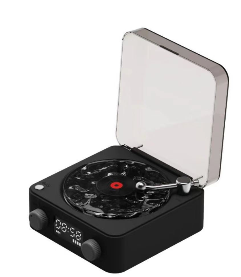 Wireless Clock Retro Bluetooth Small Speaker Projection