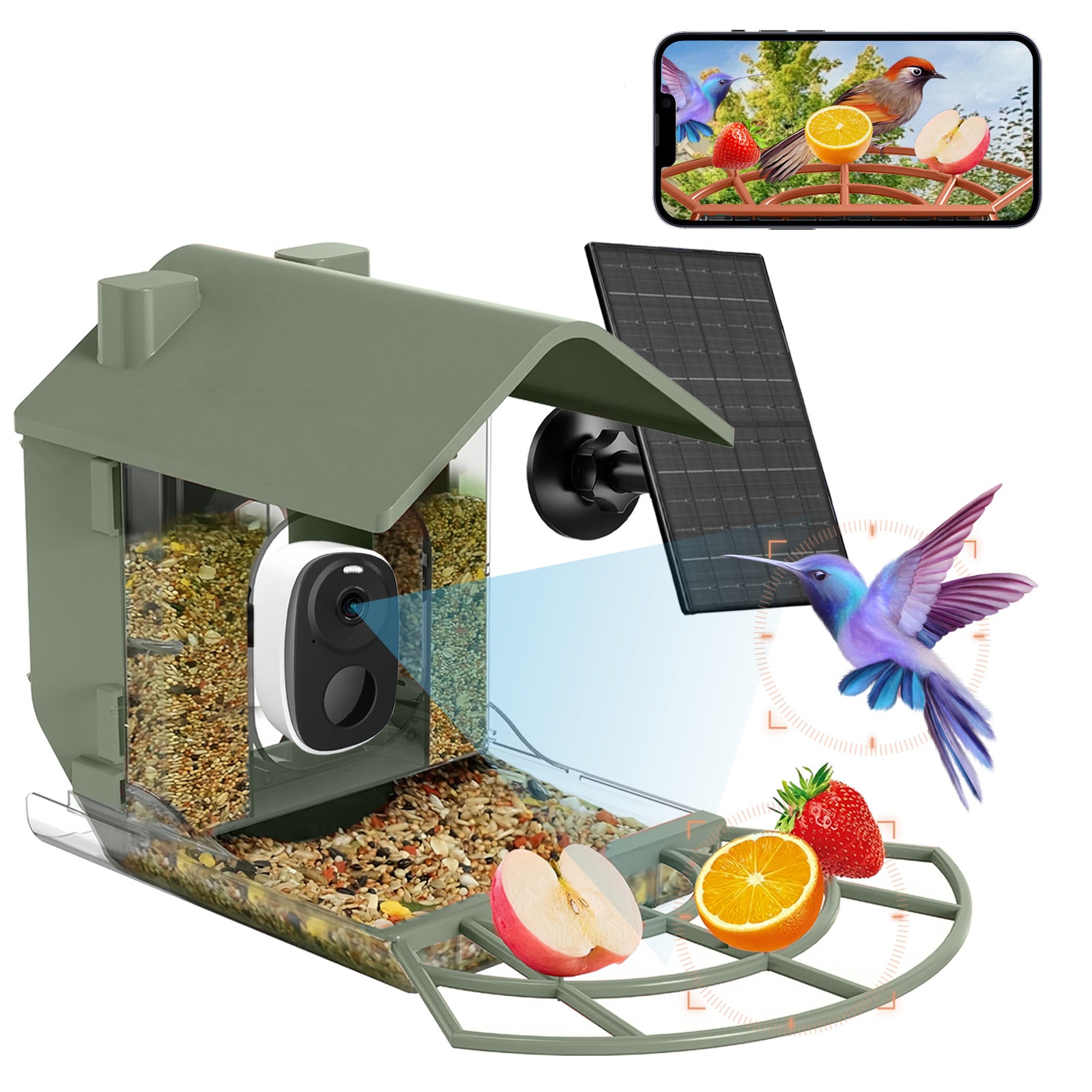 Smart Solar Bird Feeder with Camera