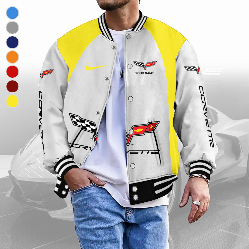 Standing collar baseball jacket