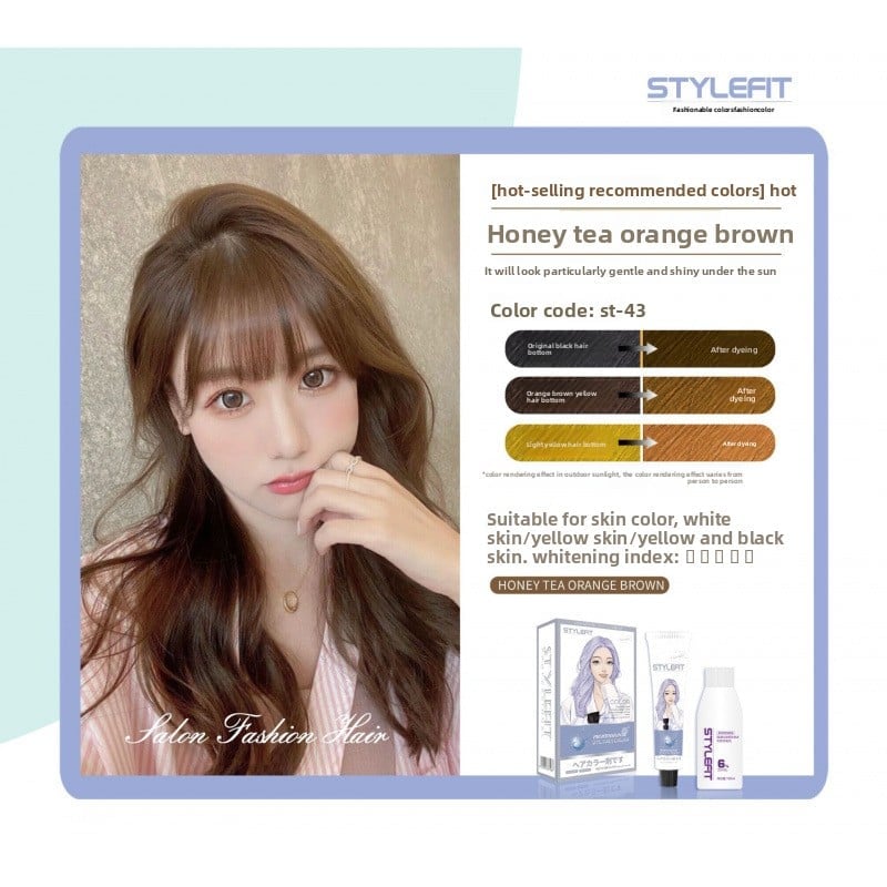 Ammonia-Free Plant-Based Hair Dye Cream for Gray Hair Coverage