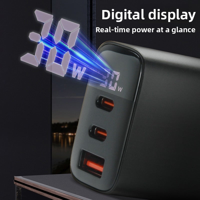 30W Triple Port Fast Charger with Digital Display