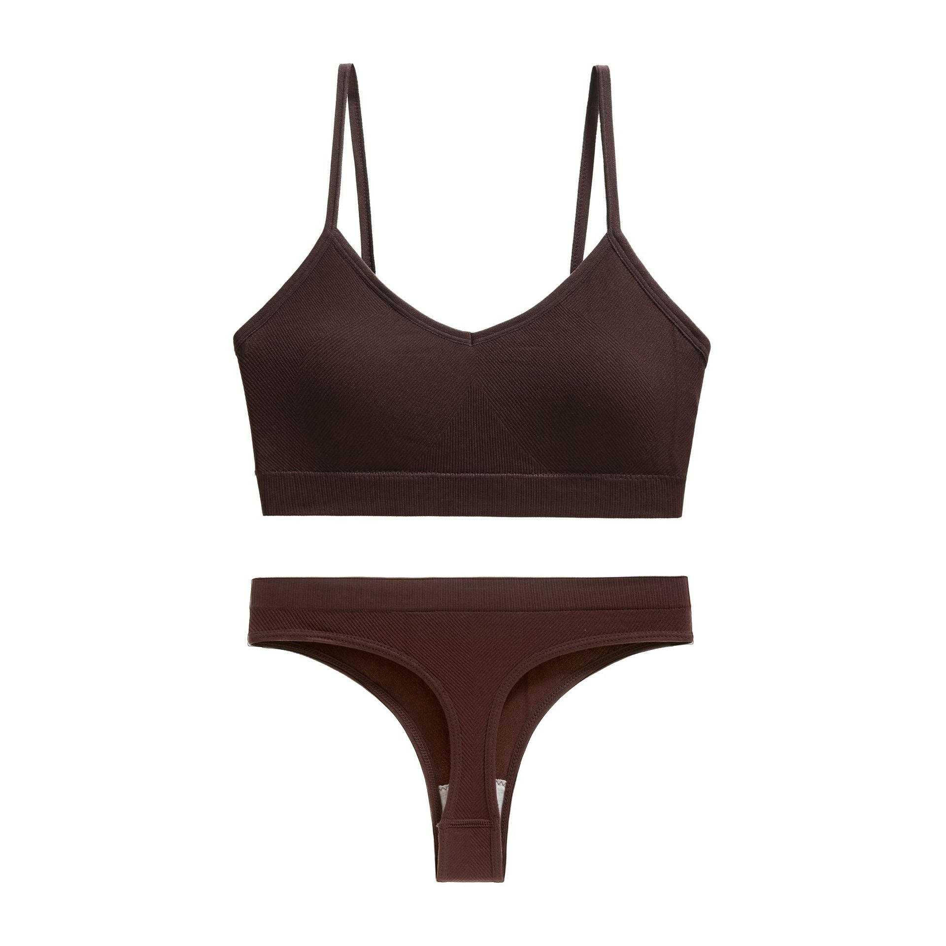 A bra set without underwire