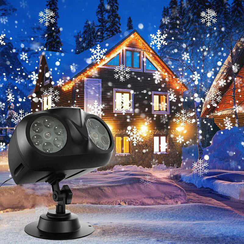 Christmas Snowflake Projector Light with Replaceable Film Patterns