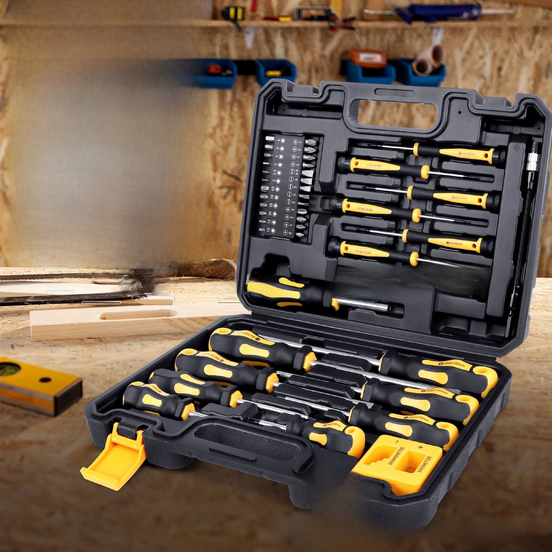 43-Piece Magnetic Screwdriver Set with Storage Box