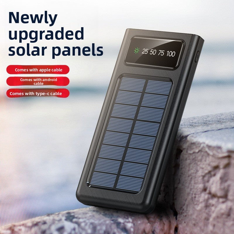 Comes with Four-Wire Three-In-One Solar Power Bank