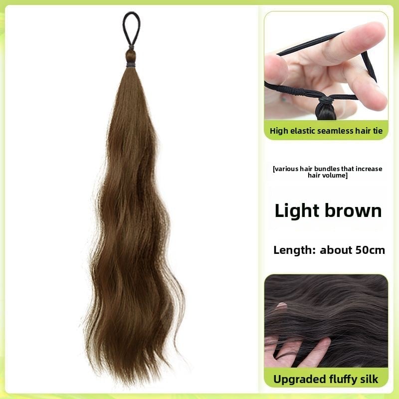 Colorful Hand-Woven Synthetic Hair Ponytail Bundles for Volume & Styling