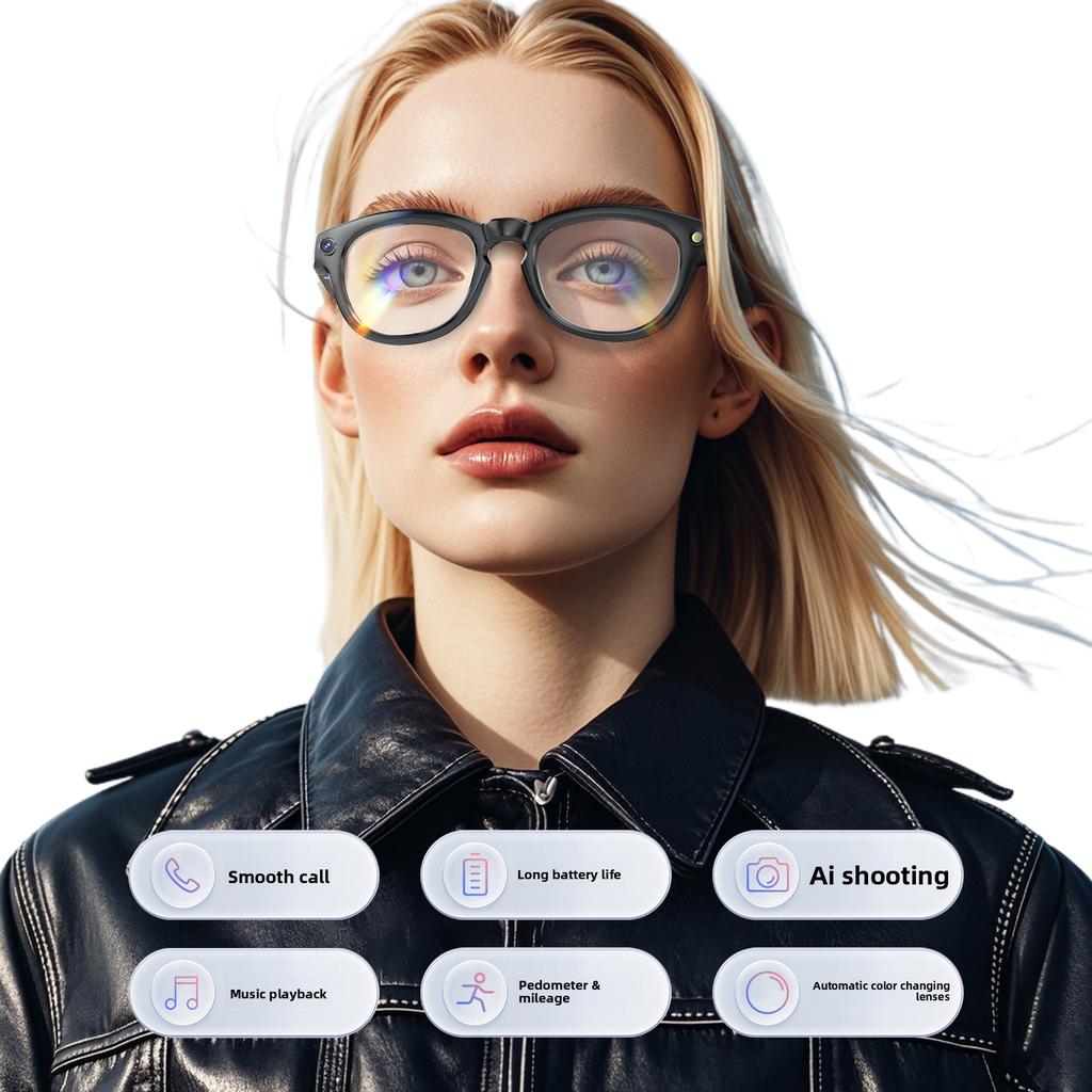 Bluetooth music player with camera glasses