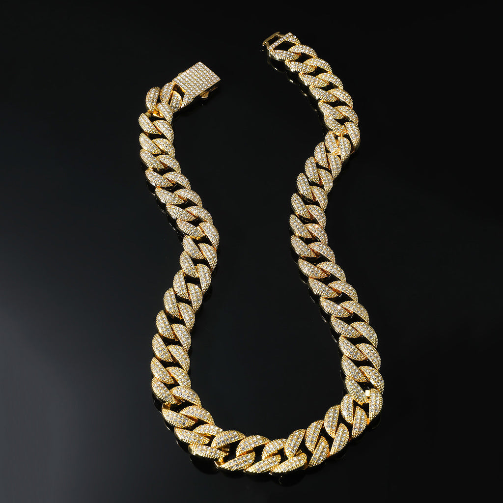 Hip-hop Full Diamond Cuban Chain Necklace