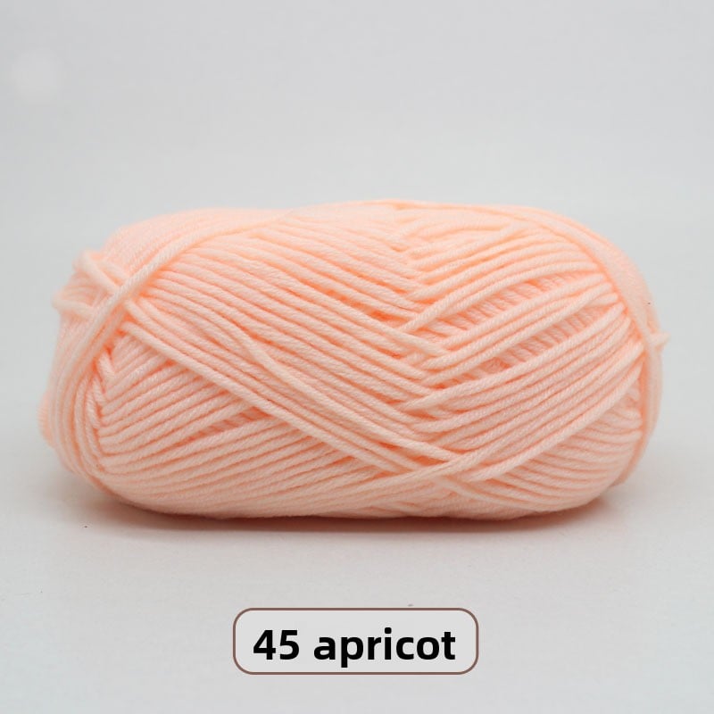 Five-Strand Milk Cotton Yarn for Knitting and DIY Crafts