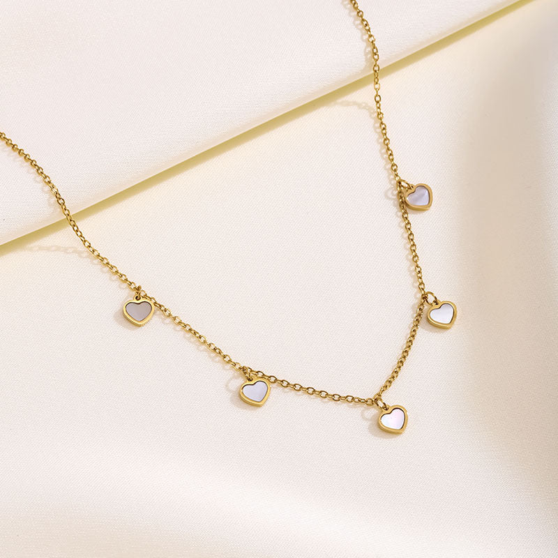 Elegant Heart-shaped Titanium Steel Necklace