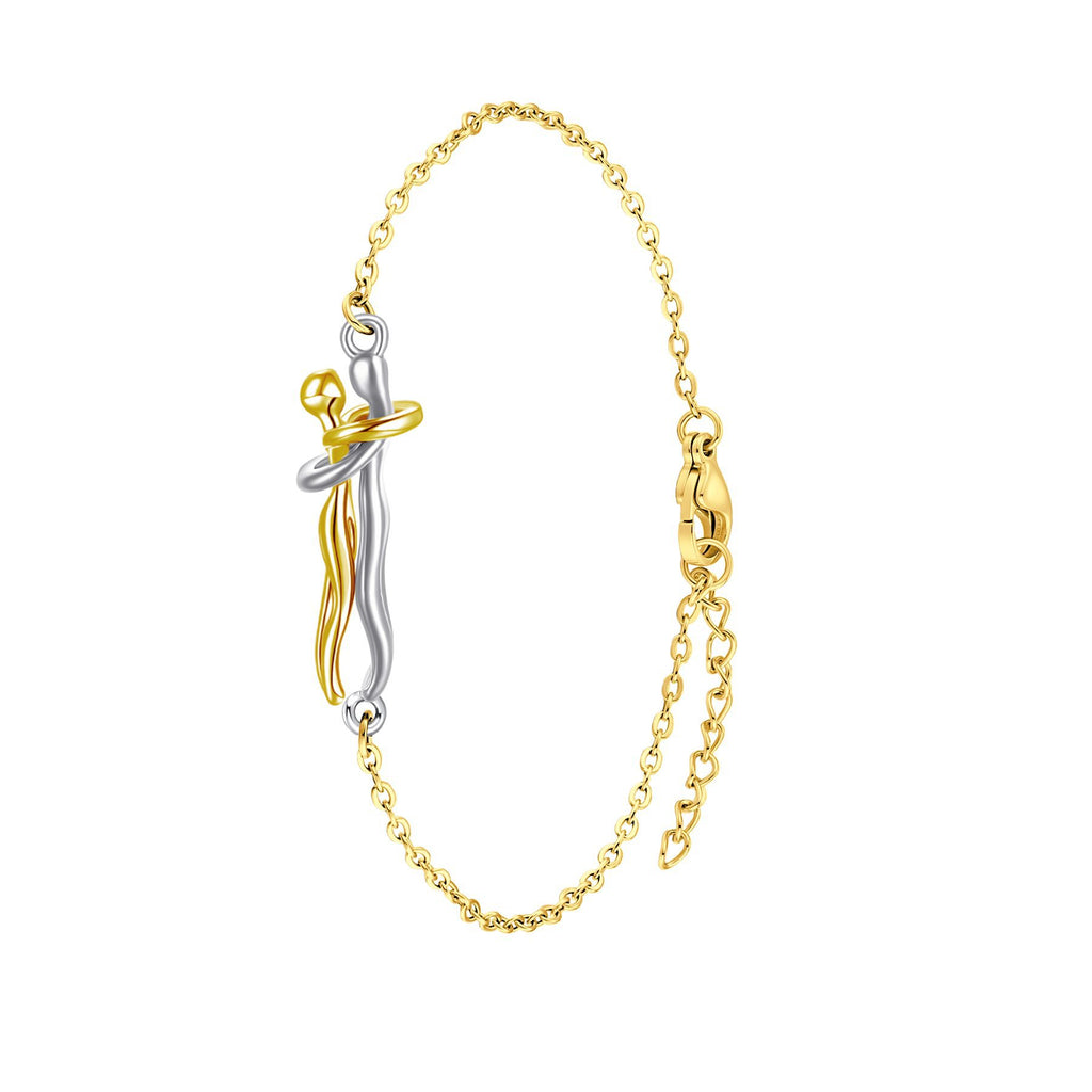 Couple Embrace Pendant Necklace