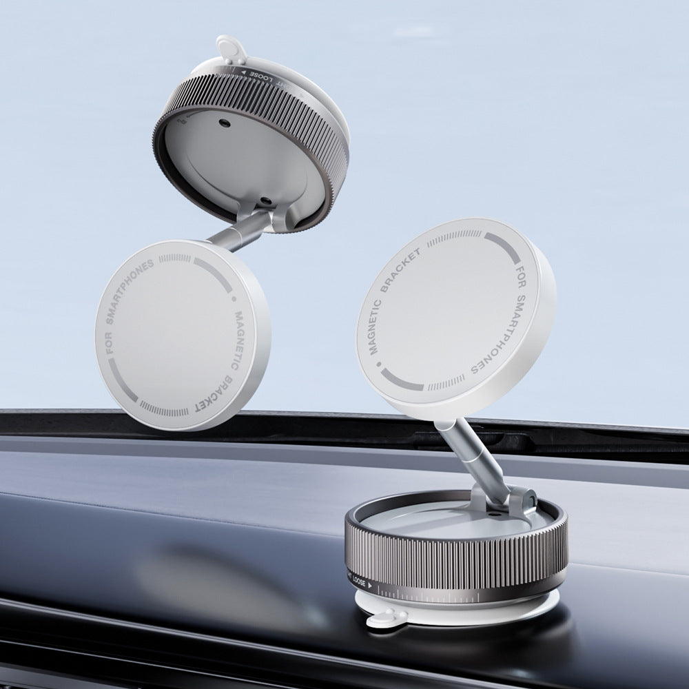 Car metal mobile phone bracket 2025 new suction cup vacuum adsorption car special navigation magnetic suction fixing bracket