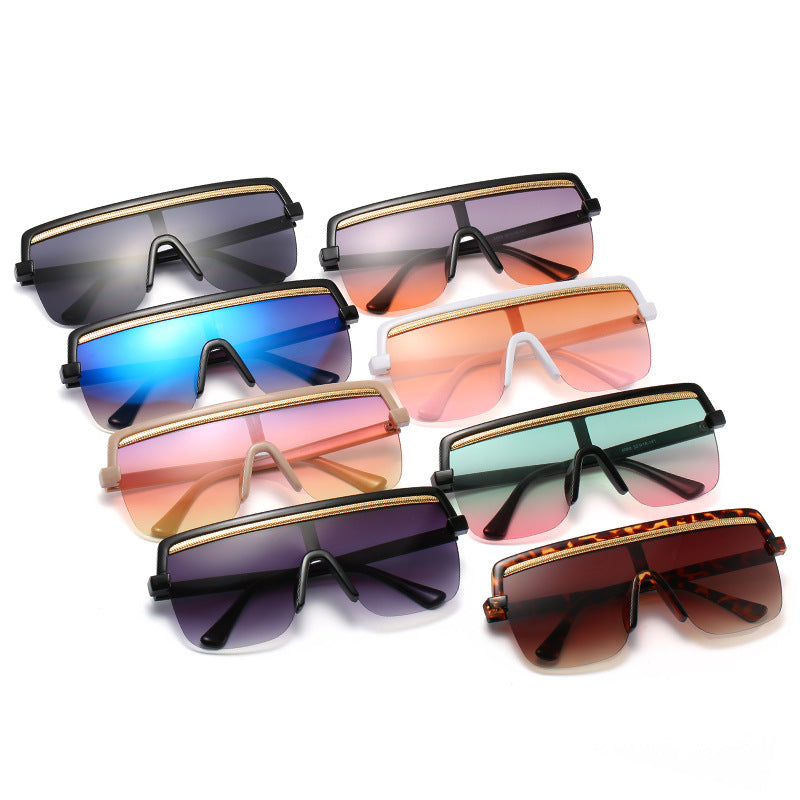 Large Frame One-Piece Sunglasses