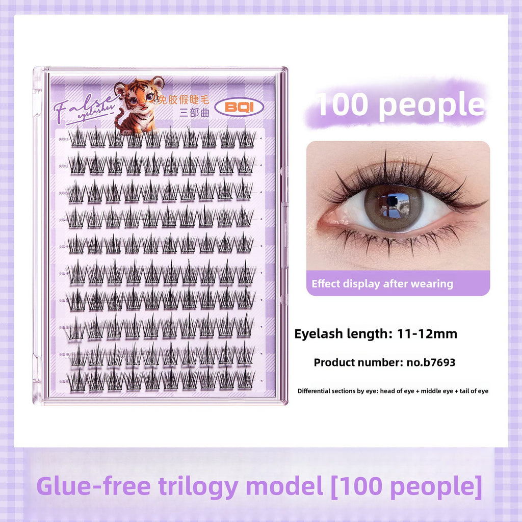 Natural Single Cluster False Eyelashes