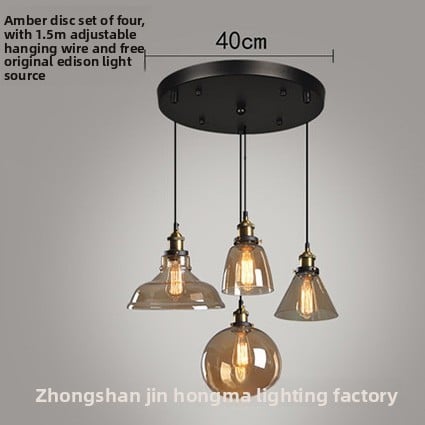 Creative retro glass chandelier