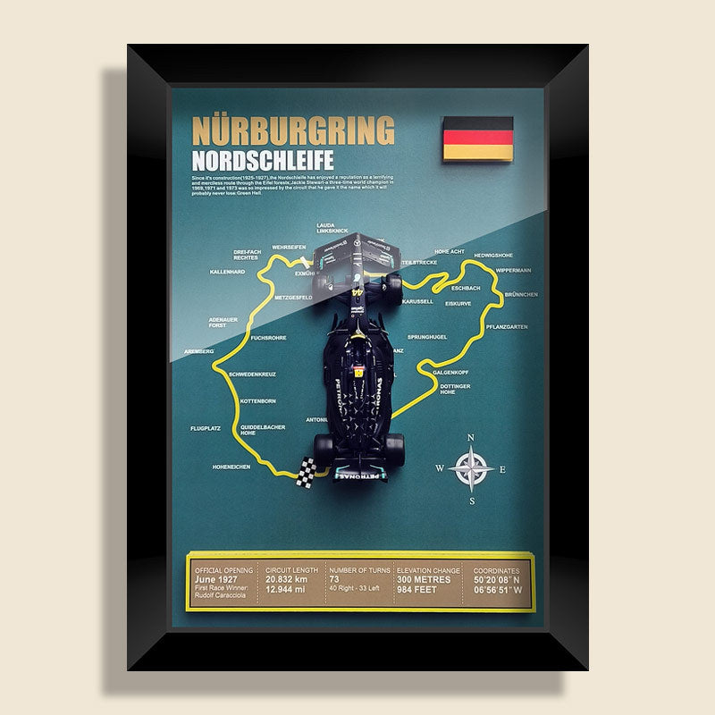 F1 Mercedes-Benz W14 Hamilton Track Scene Racing Model Study Club Decoration Hanging Painting
