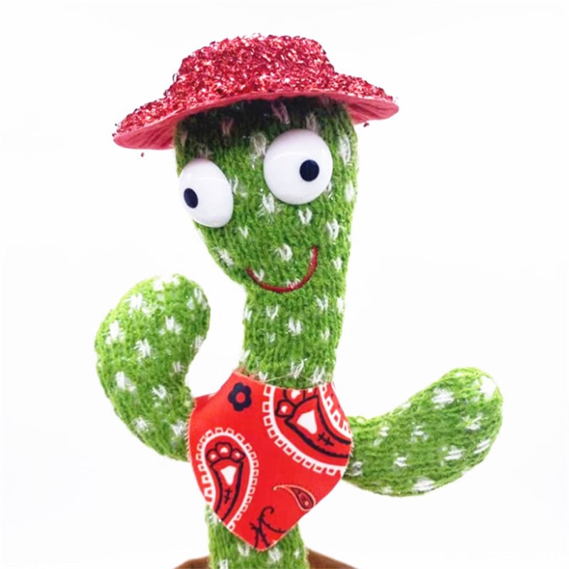 Dancing cactus sand sculpture, twisting electric plush toy, learning to speak, sing and glow