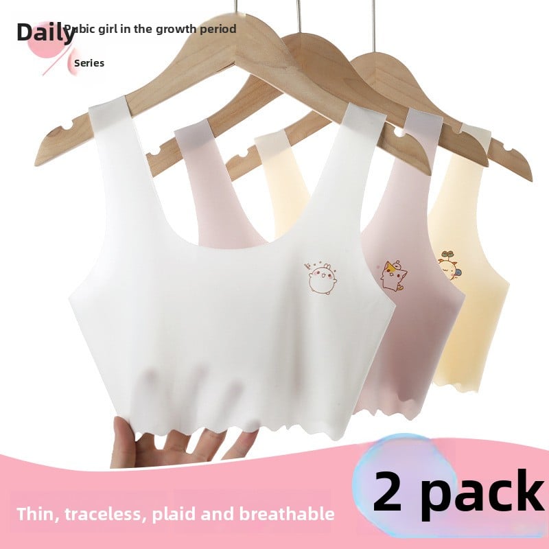 Traceless girls' underwear bra