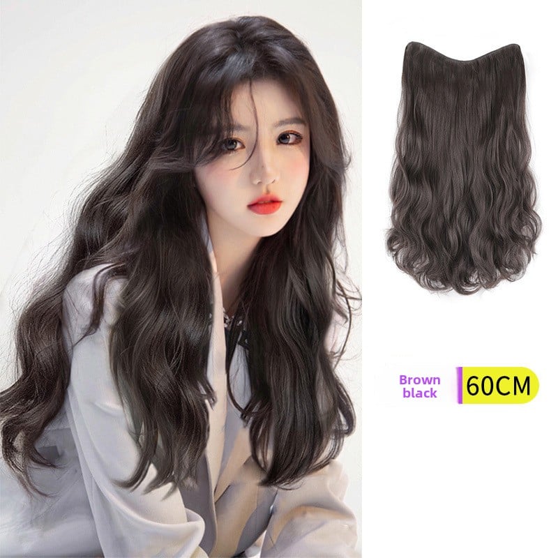 V-Shaped Fluffy Synthetic Hair Wig ? Straight/Curly (50cm/60cm)