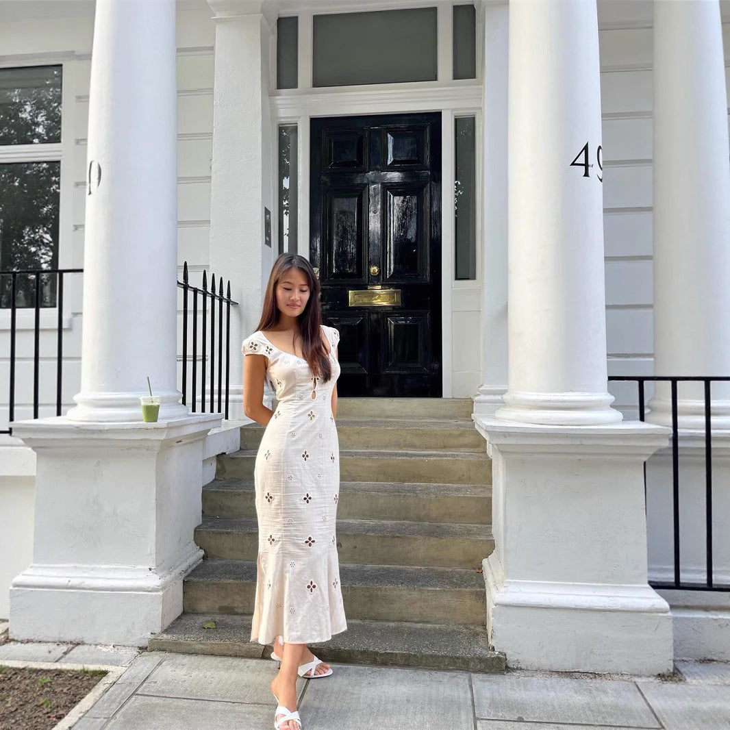 Elegant fishtail MIDI dress