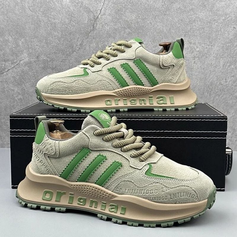 Leather men's casual durable slip-on shoes