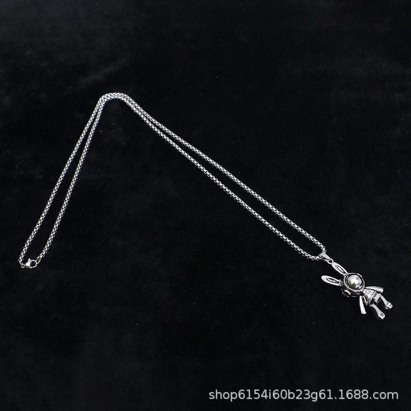 Mechanical rabbit necklace